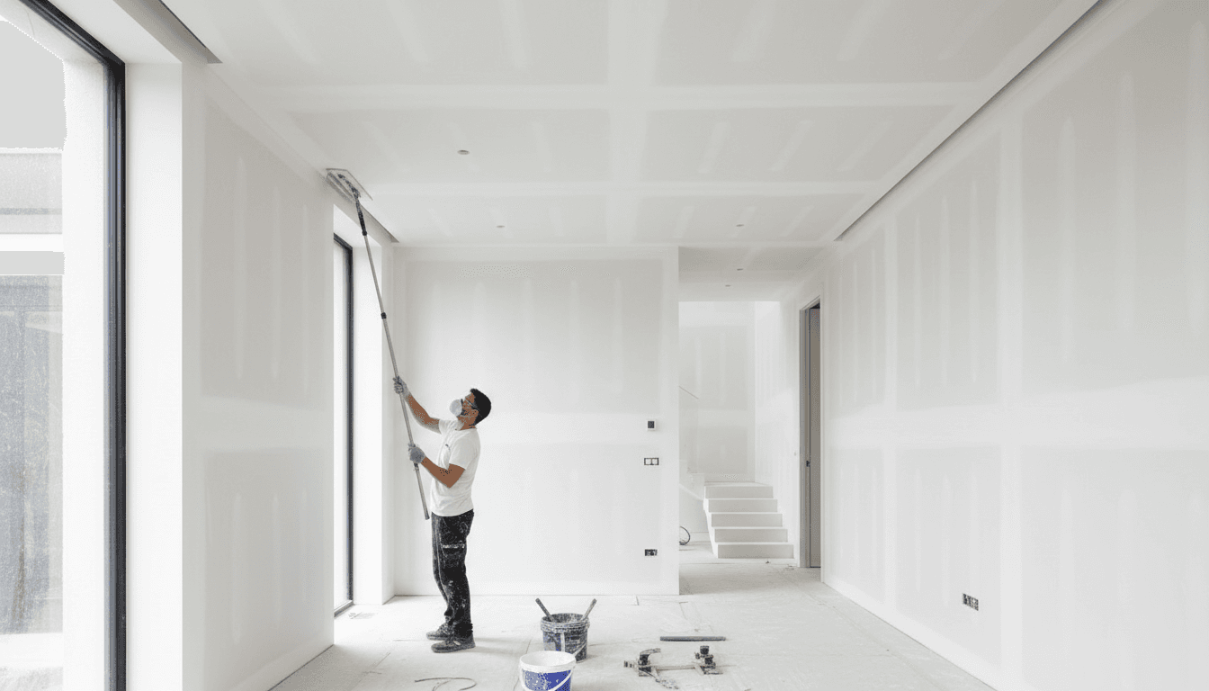 Premium drywall finishing in luxury residential space