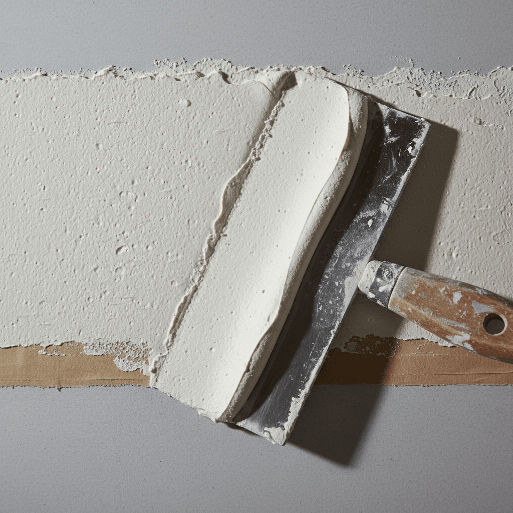 Smooth skim-coated wall with flawless finish