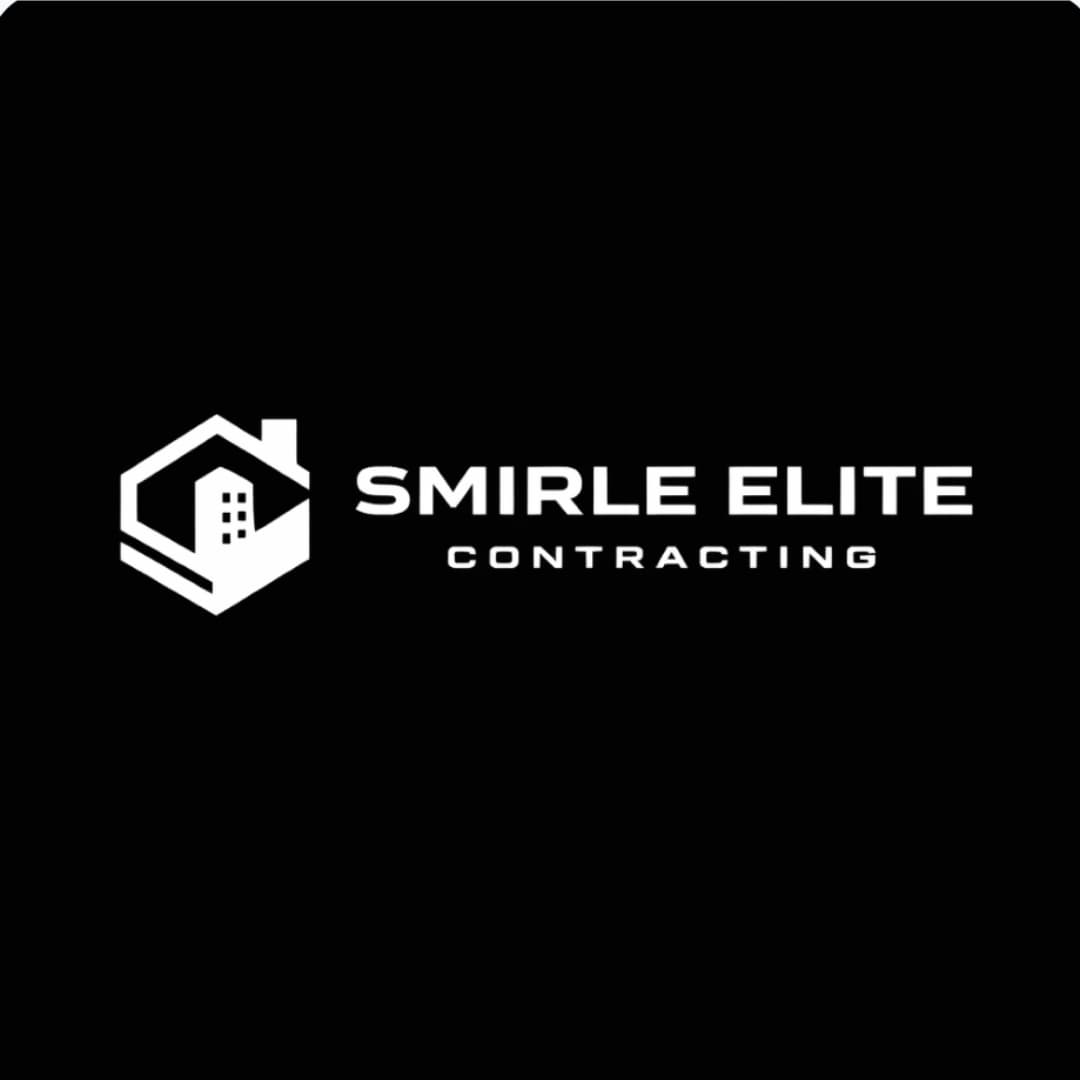 Smirle Elite Contracting logo with a white house icon inside a hexagon on black background.